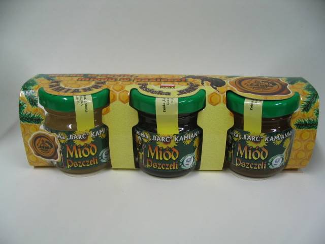 Miód Barć Zestaw 3x50g akacja/spadź igl./wielokw.