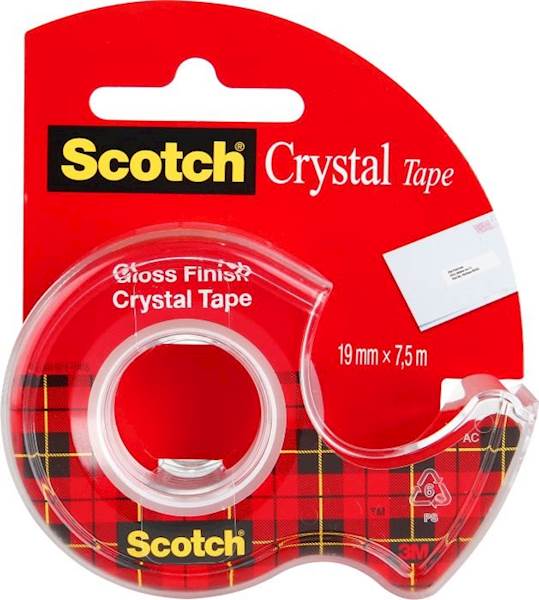 Taśma samoprz. Scotch Crystal przeźr.podaj19mmx7,5