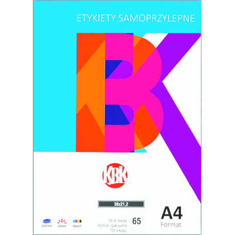 Etykiety 105x74 A4 KBK białe