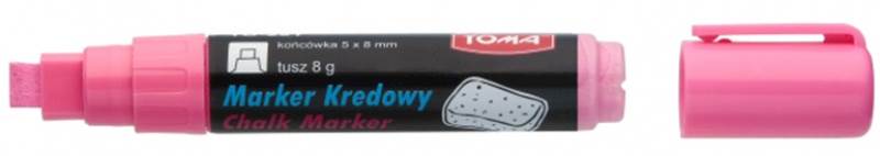 Marker kredowy TOMA 8x5 mm TO-291 różowy