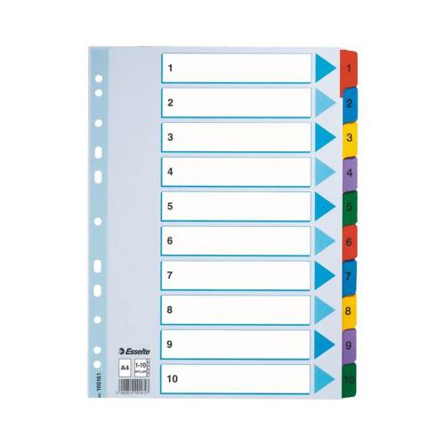 Przekł. do segr. A4 MYLAR 1-12 ESSEL. 100162 kart