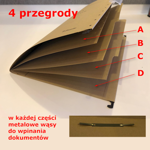 Teczka Zawieszkowa na akta ABCDE 15212 ESSELTE a'1