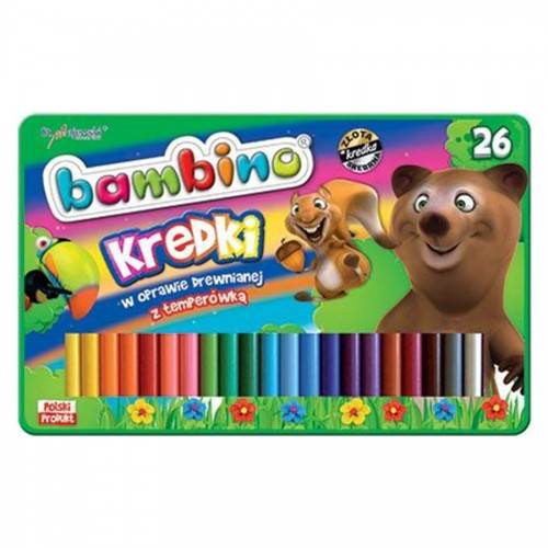 Kredki BAMBINO 26 kol. + temper. met. op.