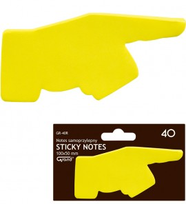 Notes samoprz. 100x75 mm żółty ręka GR-40R