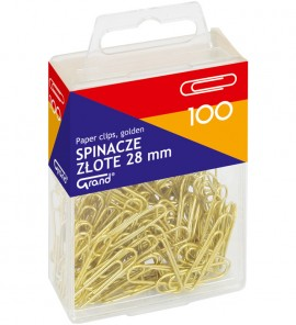Spinacze 28 mm złote a'100 szt.