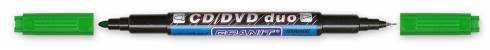 Marker CD/DVD DUO dwust. zielony GRANIT
