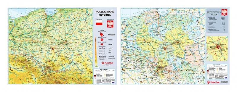 Podkład na biurko dwustronny z mapą EUROPY  /PAN