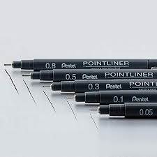 Cienkopis PENTEL POINTLINER mix