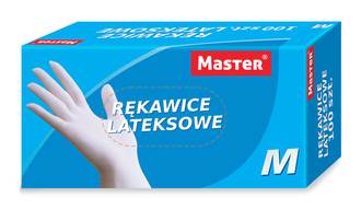 Rękawice LATEKSOWE M a'100 szt.