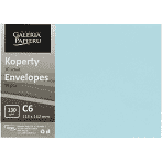 Koperta C6 Gładki niebieski satynowy 130g a'10 szt