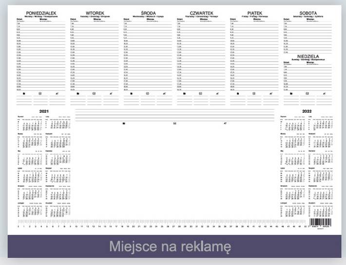 Kalendarz biuwar 2025 z listwą BESKIDY 