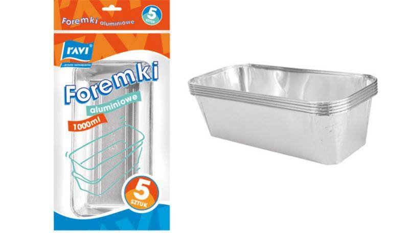 Foremki alum. 1000ml a'5 szt. /RA