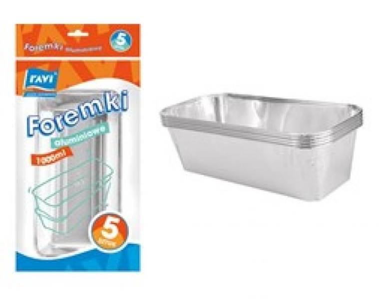 Foremki alum. 1500ml a'5 szt. /RA