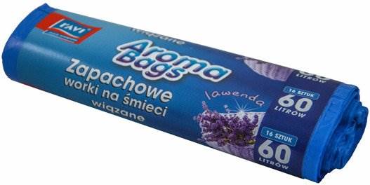 Worki na śmieci 60L Aroma zapach. z taśm