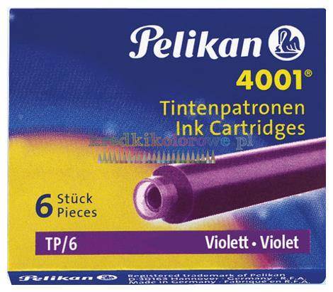 Naboje PELIKAN a'6 szt. fiolet krótkie