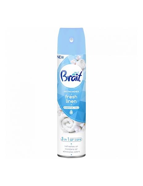 Odświeżacz BRAIT spray 300 ml Fresh linen 