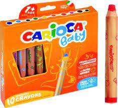 Kredki 10 kol. BABY CARIOCA 3w1 grube