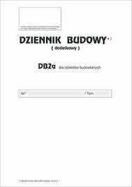 Druk dziennik budowy DB2A obiek P13