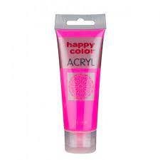 Farba akrylowa 75ml Happy Color fluo różowy 221