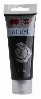 Farba akrylowa 75ml Happy Color czarny 9