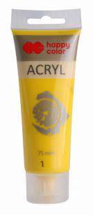 Farba akrylowa 75ml Happy Color ciemnożółty 16