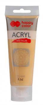 Farba akrylowa 75ml Happy Color delikat. złoto 116
