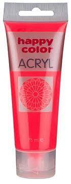 Farba akrylowa 75ml Happy Color fluo czerwony 201