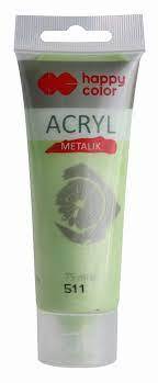 Farba akrylowa 75ml Happy Color limonka metal. 511
