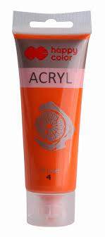 Farba akrylowa 75ml Happy Color pomarańczowy 4