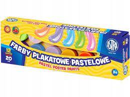 Farby plak. 12 kol. 20 ml. pastel ASTRA