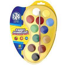 Farby akwarele 12 kol. fi 30 paletka 2528 ASTRA
