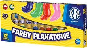 Farby plak. 12 kol. w tubie ASTRA