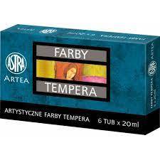 Farby tempery 6 kol. 20ml.ASTRA tuba