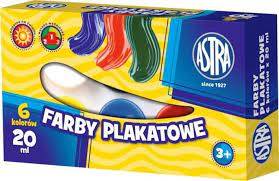 Farby plak. 6 kol. 20ml.ASTRA  