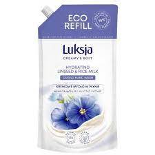 Mydło w płynie LUKSJA 900 ml zapas len & mleko ryż