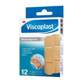 Plastry VISCOPLAST wodoodporne zestaw 12 sztuk