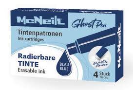 Naboje do piór wymaz. niebieskie PATIO GHOST a'4