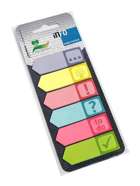 Zakładki ind. INFO 18x55mm SYMBOLS 6 kol. TIERRA 