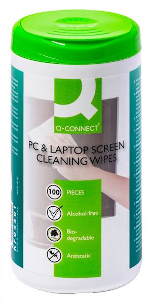 Chusteczki czyszczące do LCD a'100 Q CONNECT