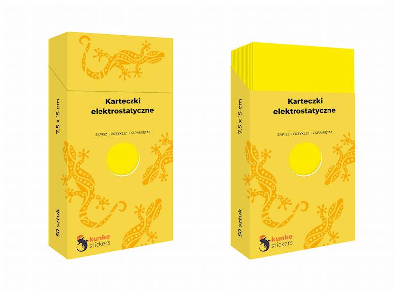 Karteczki elektrostatyczne 75x150 a'50 żólte