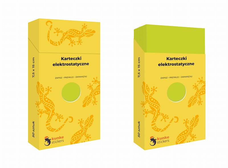 Karteczki elektrostatyczne 75x150 a'50 zielone