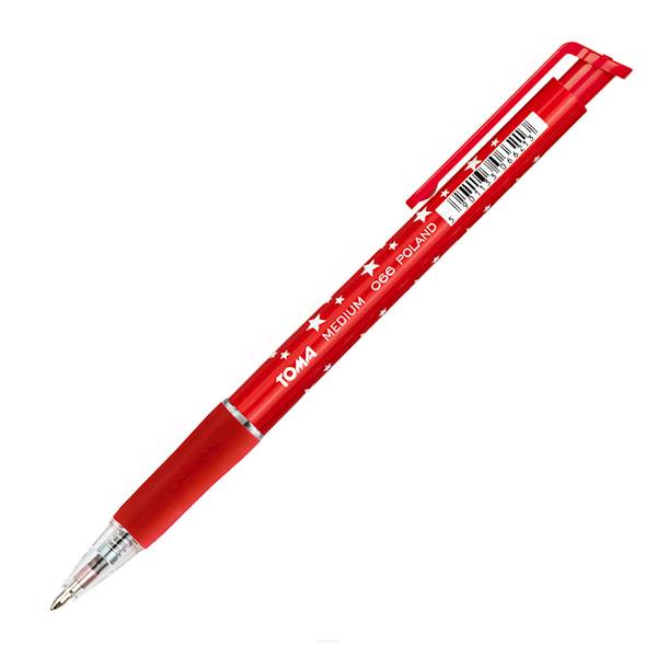 Długopis aut. olejny TOMA MEDIUM 066 1,0 czerwony