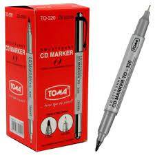 Marker CD TOMA TO-320 dwustr. czarny 0,8/0,5******