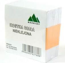 Kostka pap. nieklej. biała  8,5x8,5x4 cm /BES    