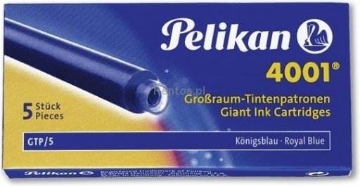 Naboje PELIKAN a'5 szt. niebieskie długie