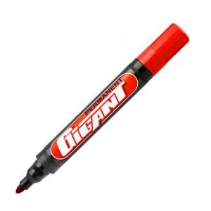 Marker perm. GIGANT okrąg. czerwony KAMET