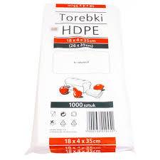 Torebki HDPE 18x4x35 ( 26x35 ) a'1000 szt.