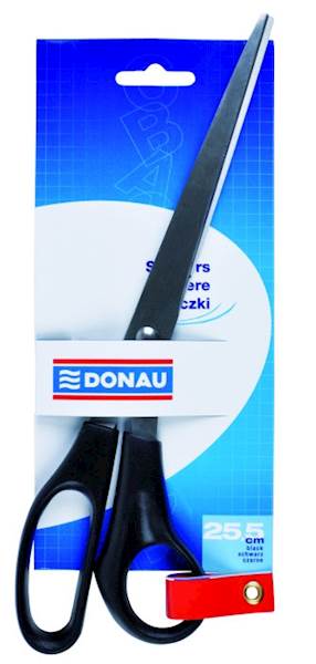 Nożyczki 25.5 cm biurowe czarne  DONAU