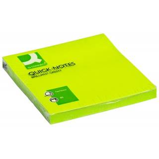 Notes samoprz. 76x76 mm 75 k neon zielony Q CONNEC