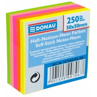 Notes samoprz. 50x50 mm 250 k. 5 kol. mini DONAU